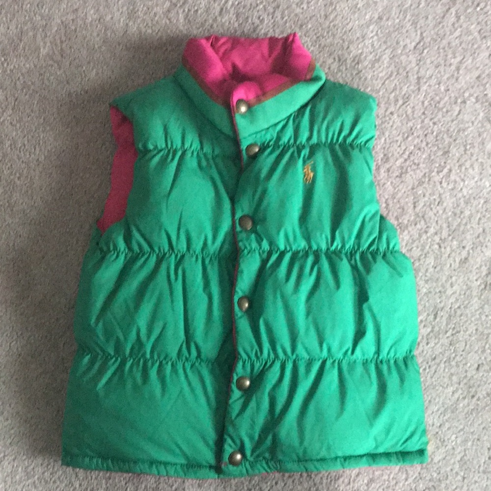 Ralph Lauren Reversible Puffer Vest (size M/8-10) - Picture 4 of 7